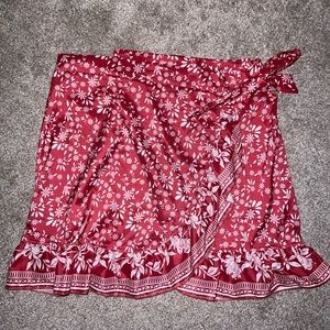 SHEIN- Floral wrap skirt